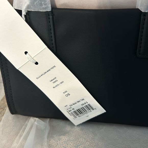 Tory Burch Brand New Ella Nylon Mini Tote Black new with tag - Picture 2 of 7